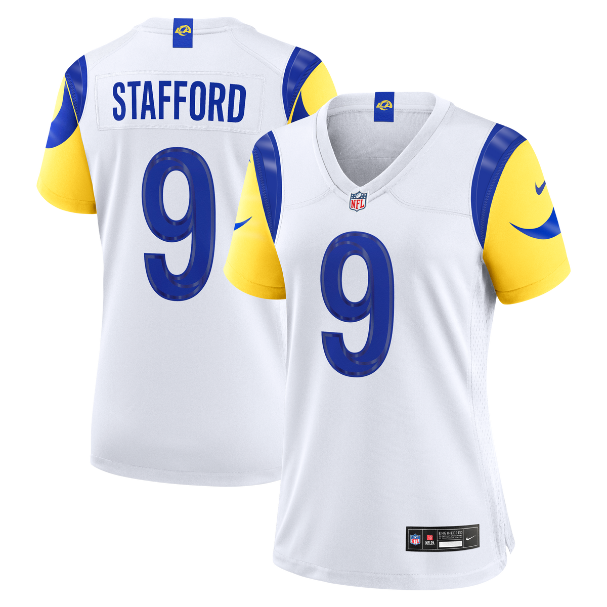 Women's Los Angeles Rams Matthew Stafford Nike White Game Jersey