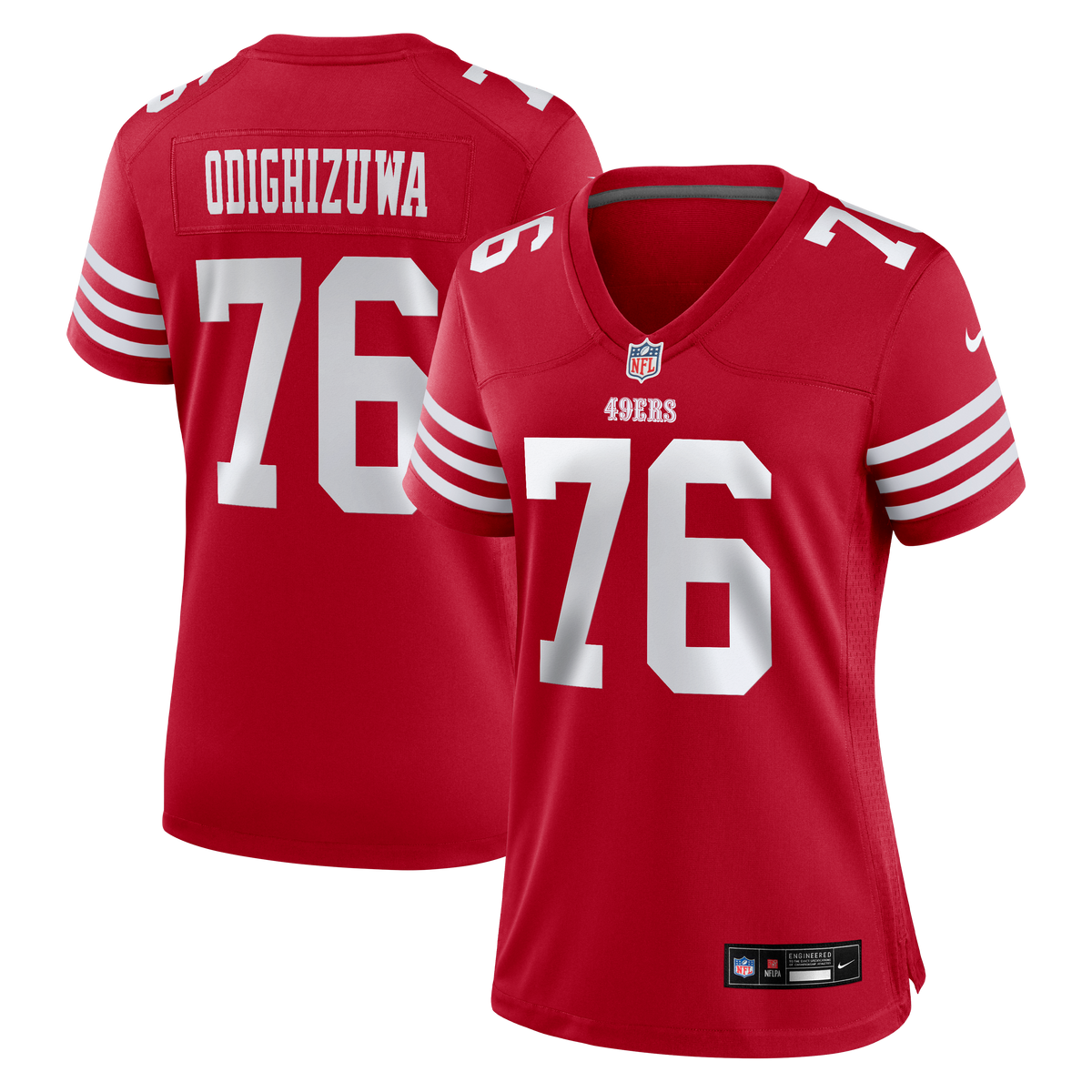 Women's San Francisco 49Ers Osa Odighizuwa Nike Scarlet Team Game Jersey