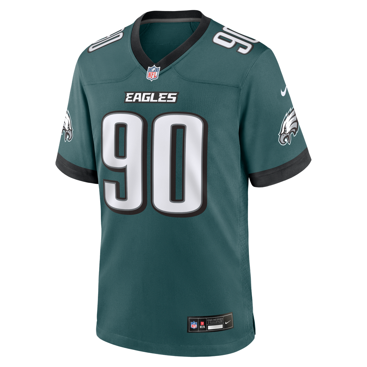 Men's Philadelphia Eagles Jordan Davis Nike Midnight Green Team Game Jersey
